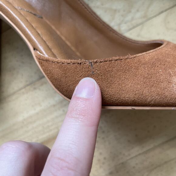 Lucky Brand Kalicia Womens Adjustable Suede Pumps‎ Brown Size US 9M / 40 EUC - Picture 7 of 9